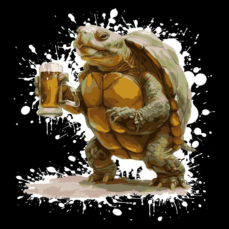 Schildkröte Bier Lustig