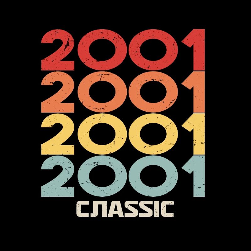 2001 Anniversaire dans le style vintage classique 2001