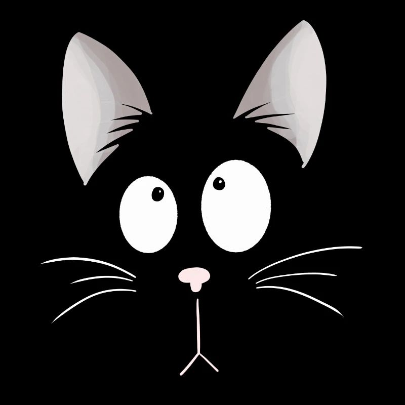 Cat Head I Cat Face I Comic