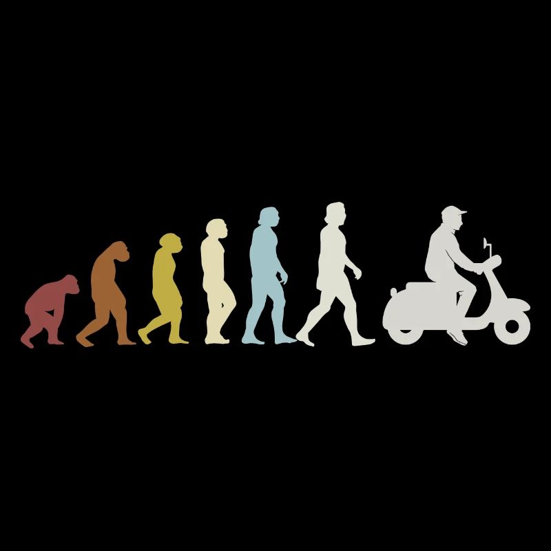 Mofa Moped Evolution Mopedfahrer Roller