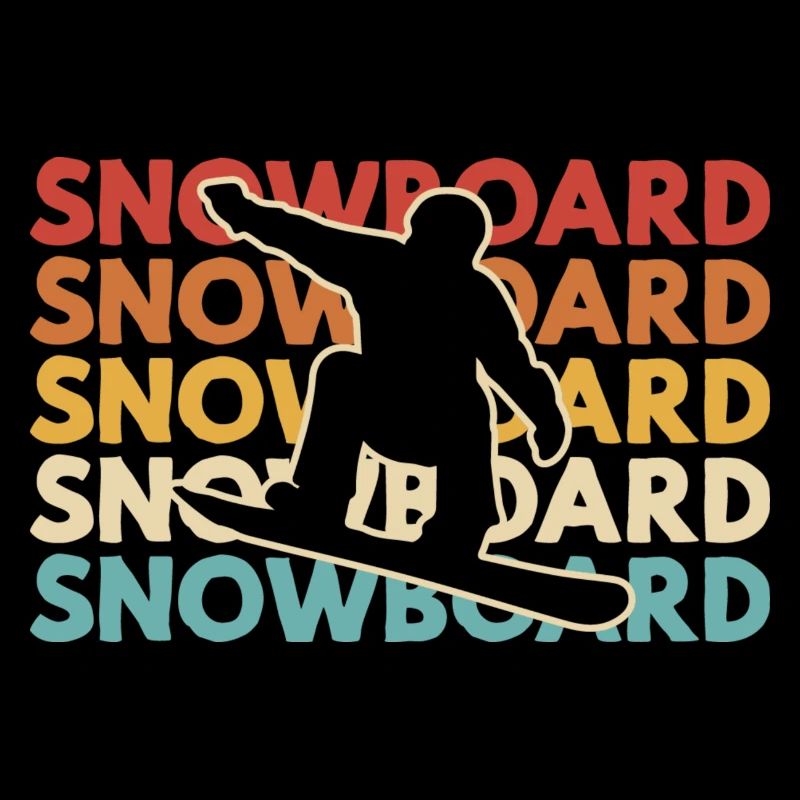 Conception de snowboard freestyle – Coloré et dynamique