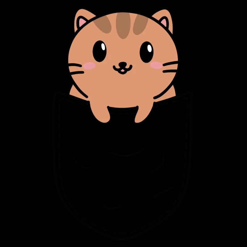 Katze in Tasche Brusttasche Cat Geschenk