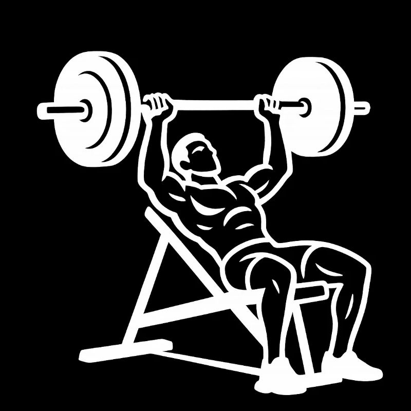 Bench Press Strength Training Silhouette