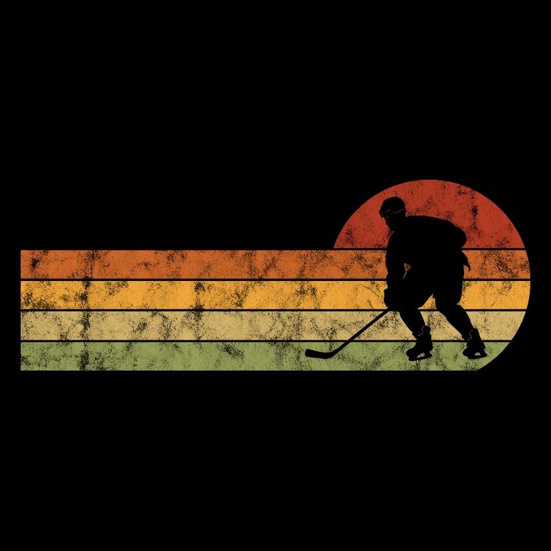 Eishockey im retro oder vintage Style für Kinder