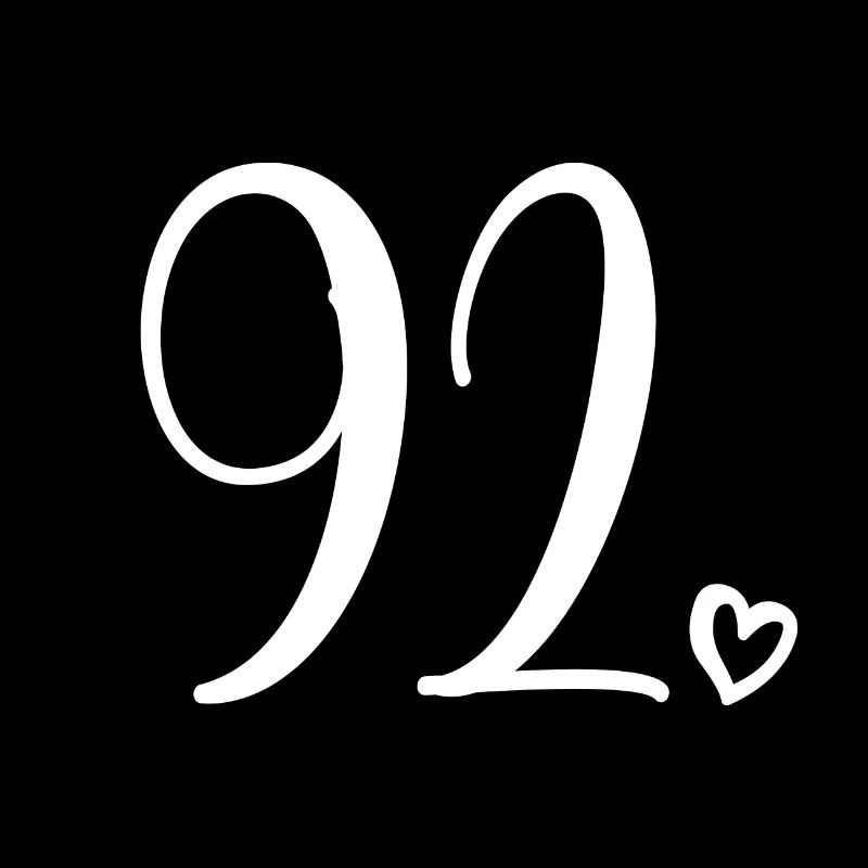 Cute Number 92, 92 Years Old, 92nd Birthday Gift
