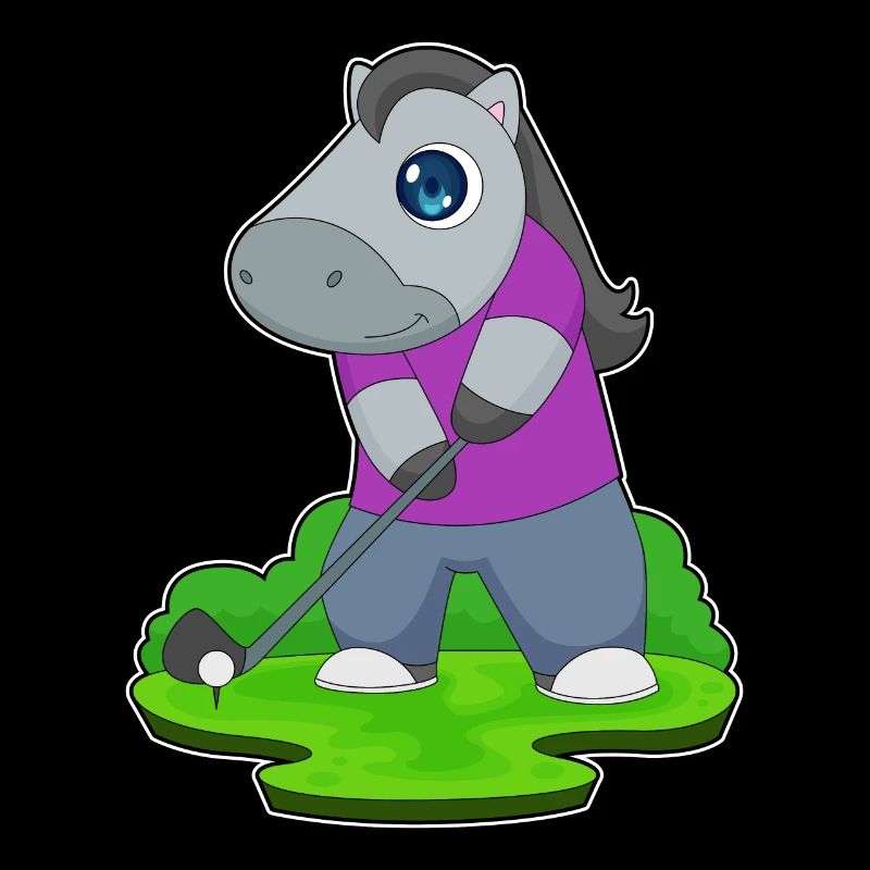 Pferd Golf Golfschläger