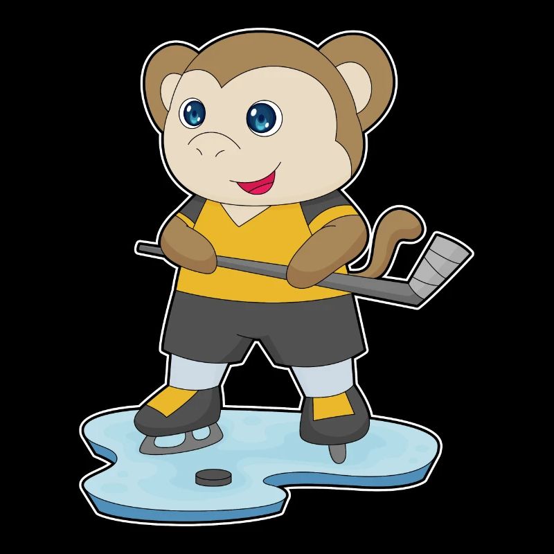Affe Eishockey Eishockeyschläger