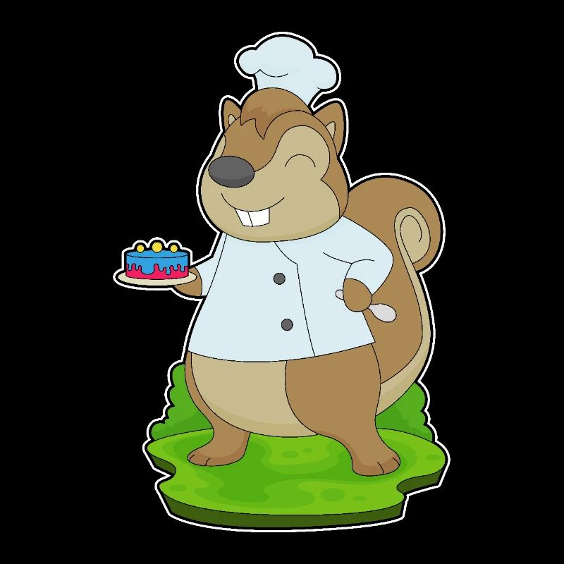 Écureuil Anniversaire Chef