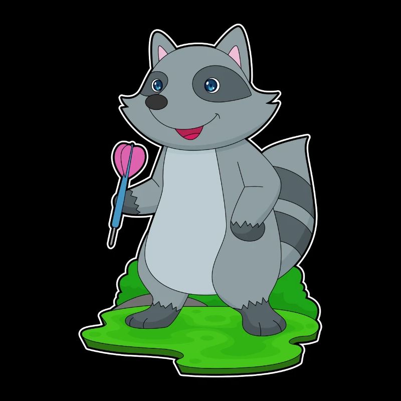 Waschbär Dart Dartpfeil
