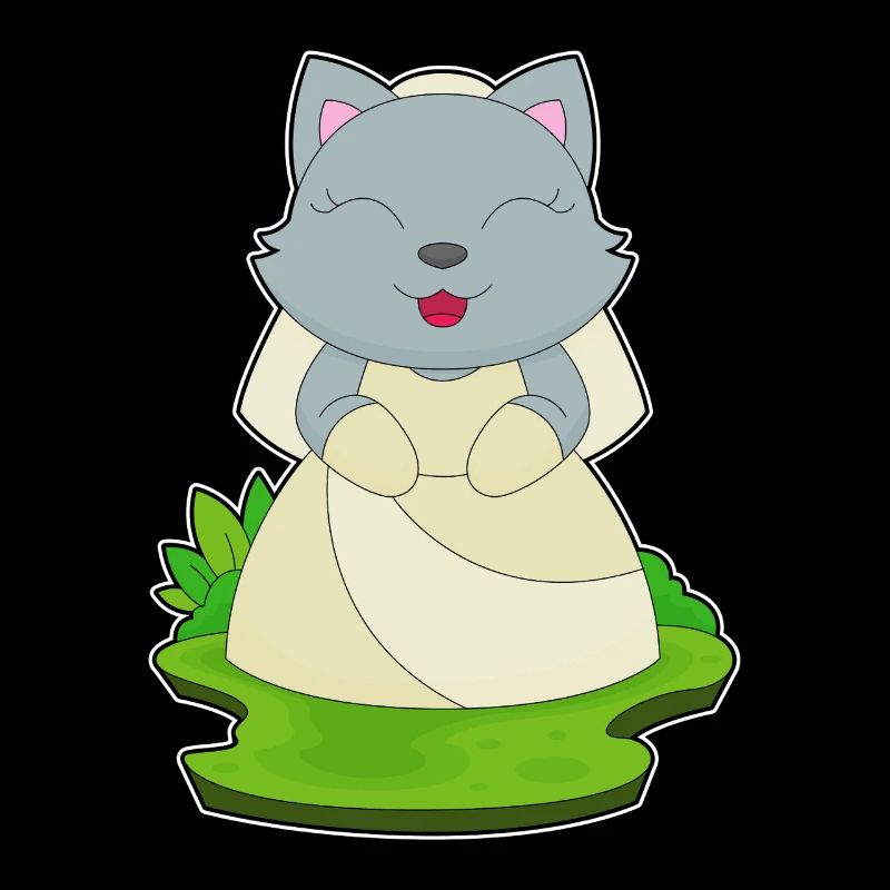 Chat Voile de mariée Mariage