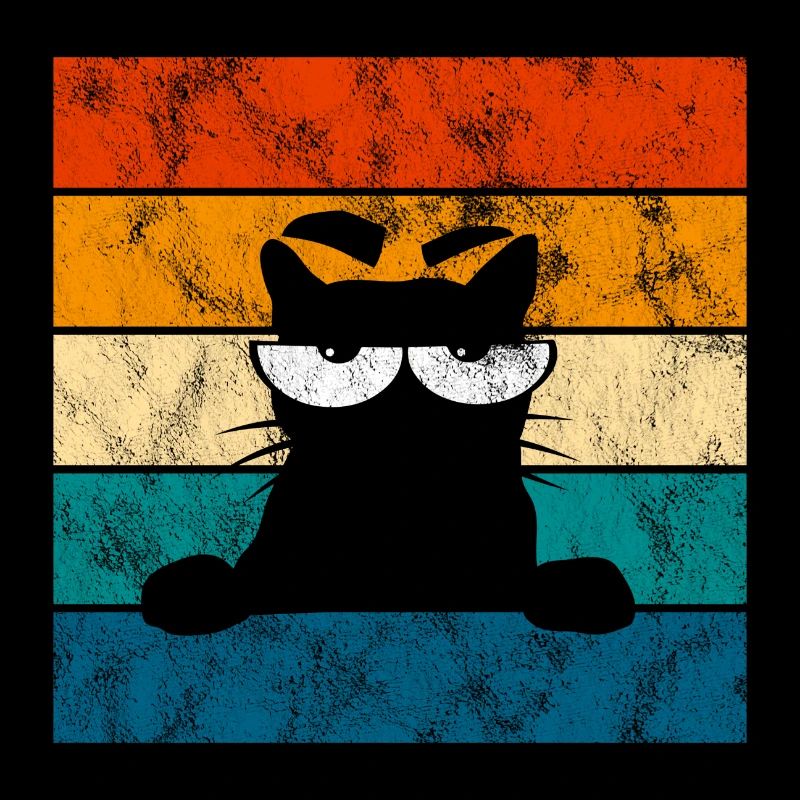 Yeux de chat rétro Chat Miau Chat