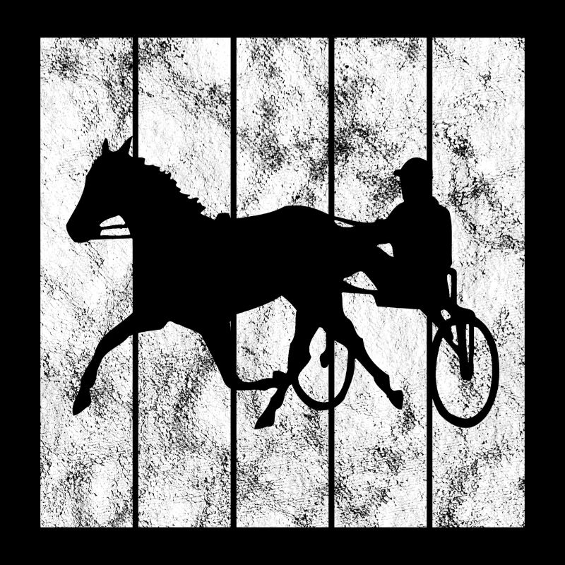 Traber Trabrennen in retro oder vintage Style