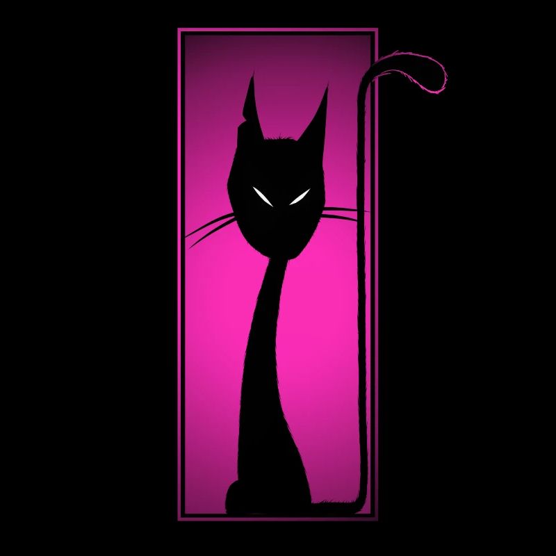 Chat noir, chat noir, drôle, flippant