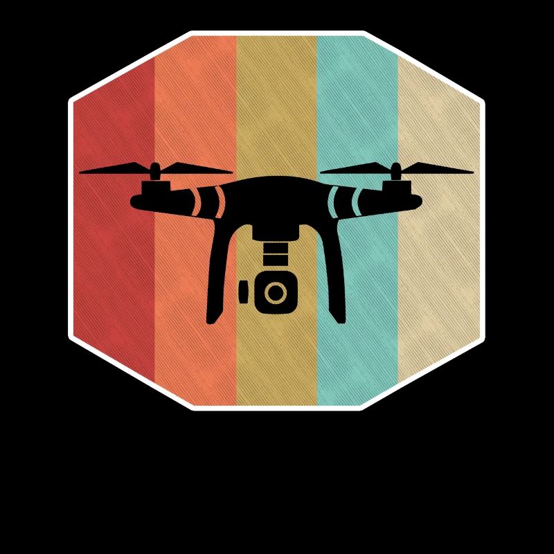 Vintage Retro Drone Pilot Quadcopter Robotics
