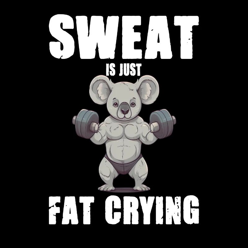 Lustiger Koala Workout Sweat Is Just Fat Crying