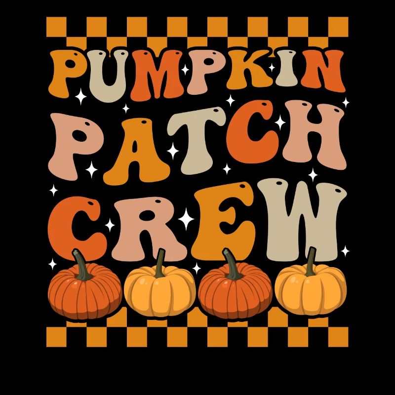Groovy Pumpkin Patch Crew Herbst Kürbisse