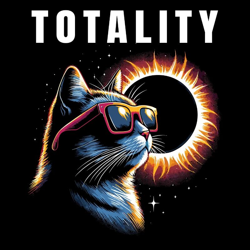 Total Solar Eclipse Totality Cat