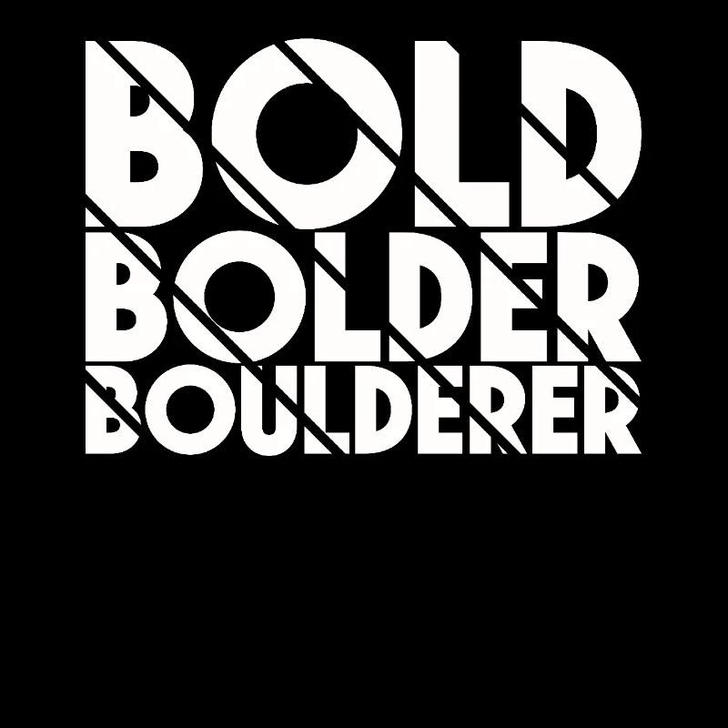 Bloc Bold Bolder Boulderer