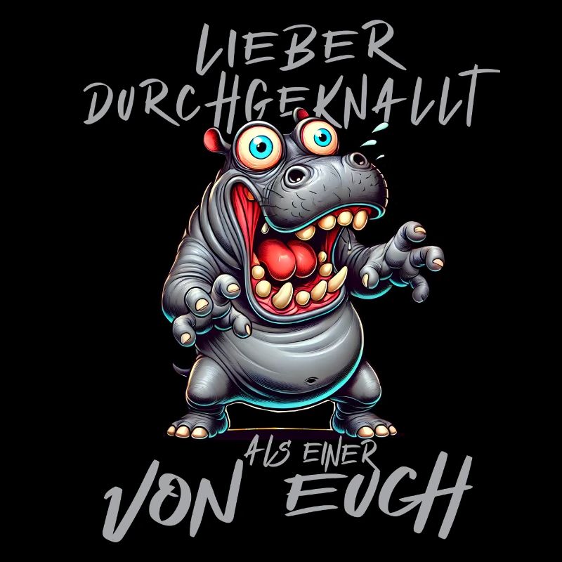 Nilpferd Lieber durchgeknallt als einer von euch