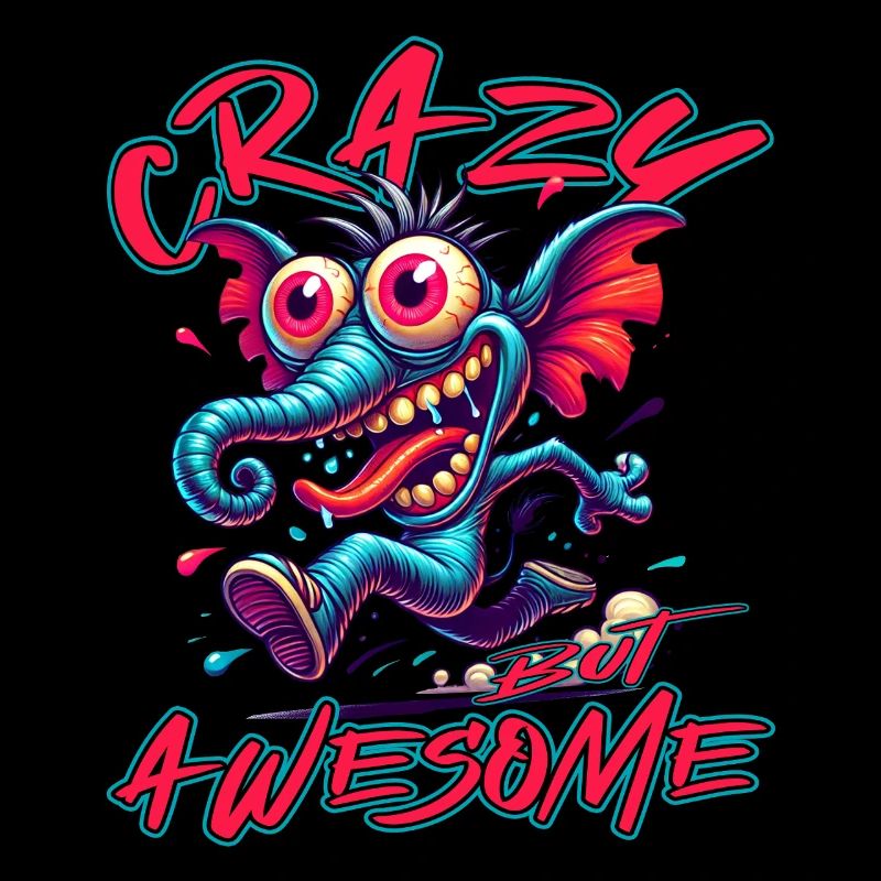 Crazy but Awesome - Style bande dessinée éléphant
