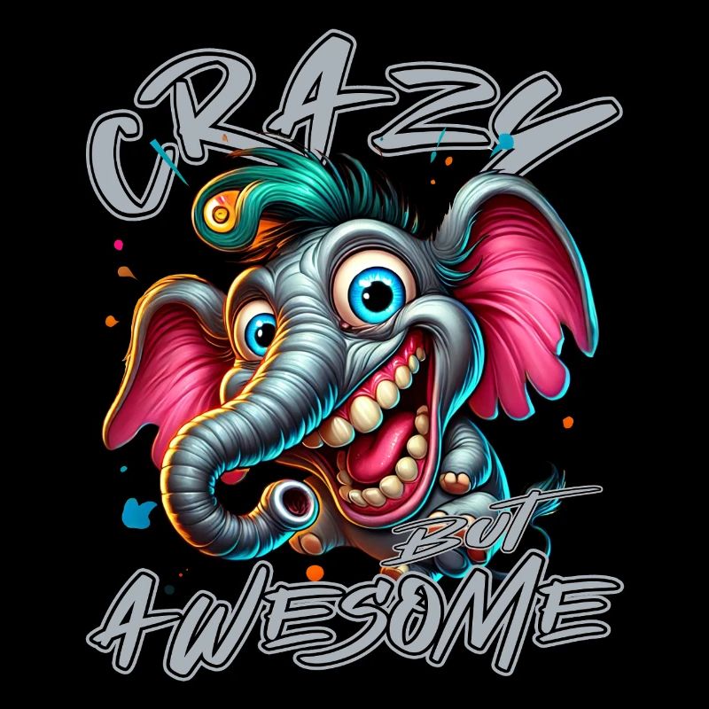 Crazy but Awesome Elephant Comic Style