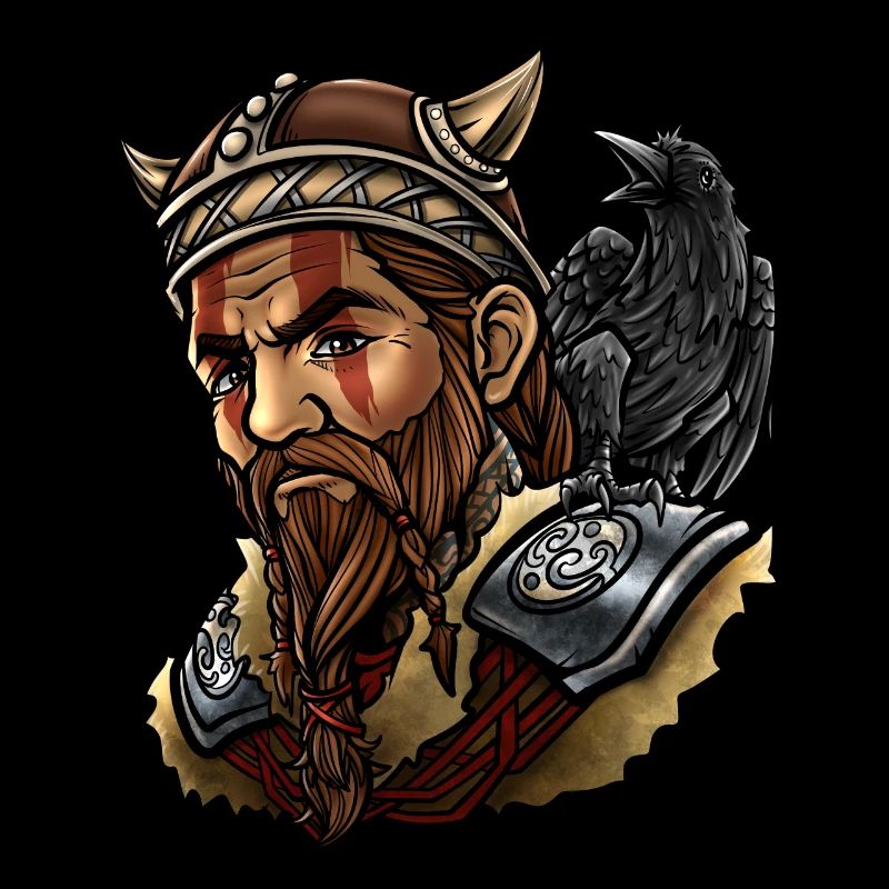 Wikinger | Krieger Rabe Odin Walhalla Valknut