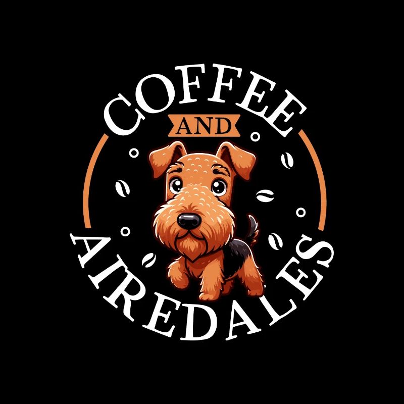 Café et Airedale Terrier