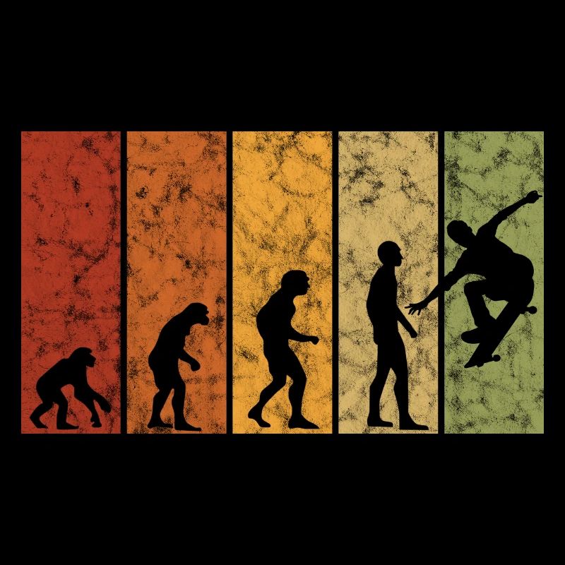 Skateboarder Skateboard Skater Skate Evolution