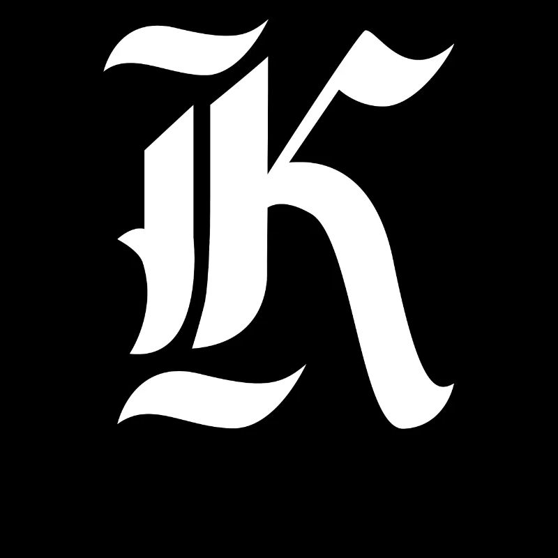 Letter K personalized gift alphabet first name Christmas