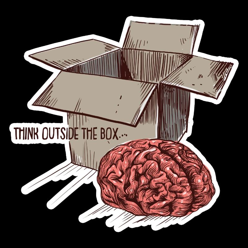 Denken Sie außerhalb der Box Farbe