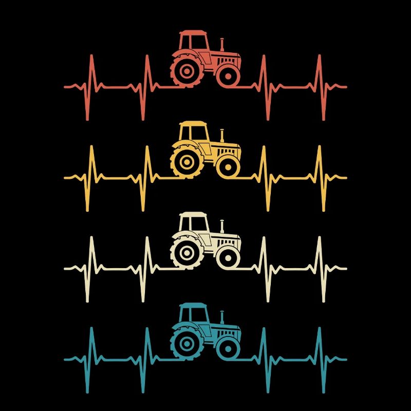 Retro Traktor Herzschlag-Bauer