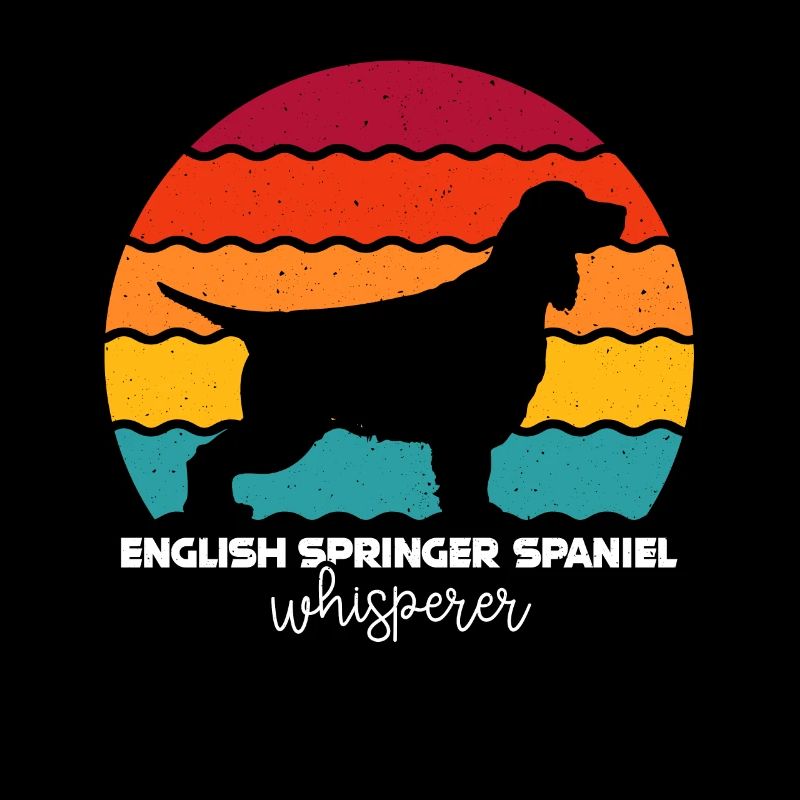 Englischer Springer Spaniel Flüsterer Retro Vintag