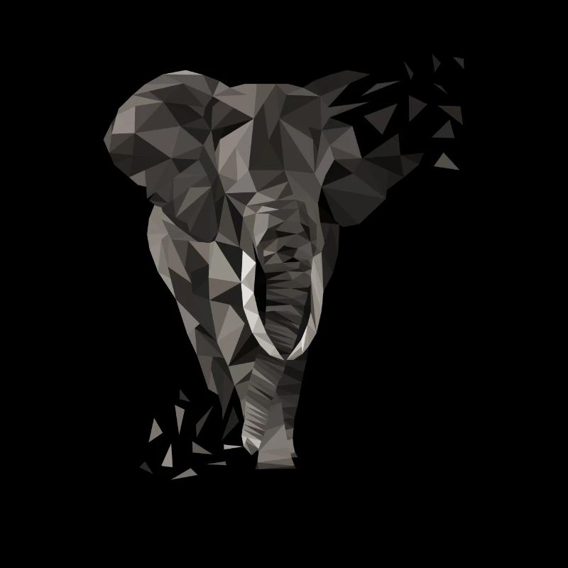 Elefanten-Geschenkidee - Low Poly Elefant
