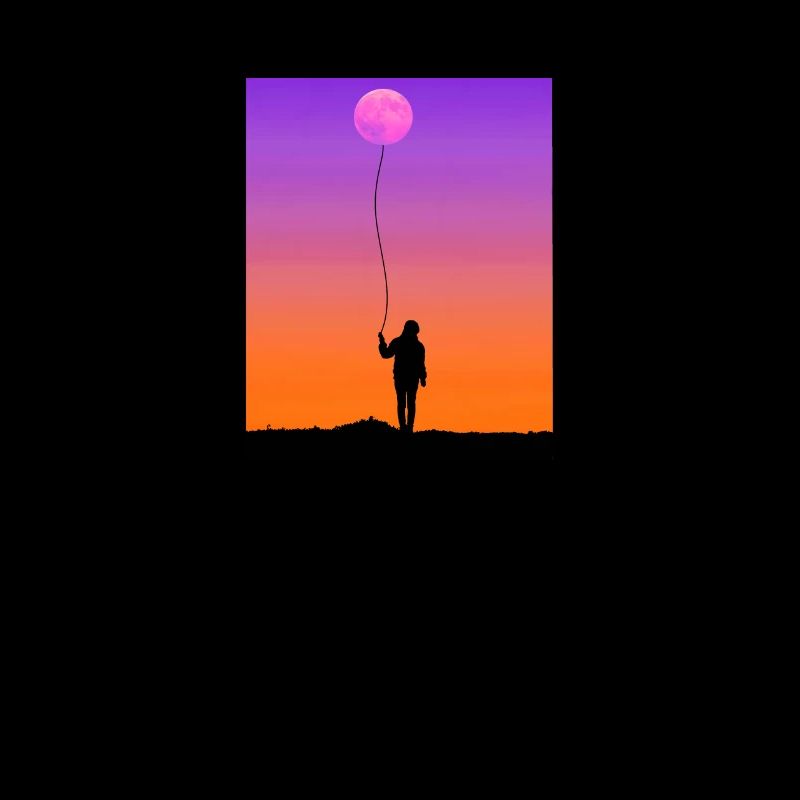 Moon Balloon Full Moon Sunset Artwork