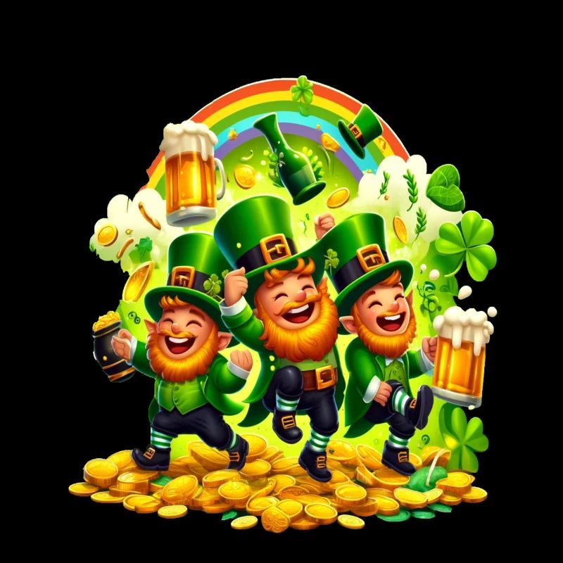 Regenbogen Leprechaun (Irischer Kobold)e