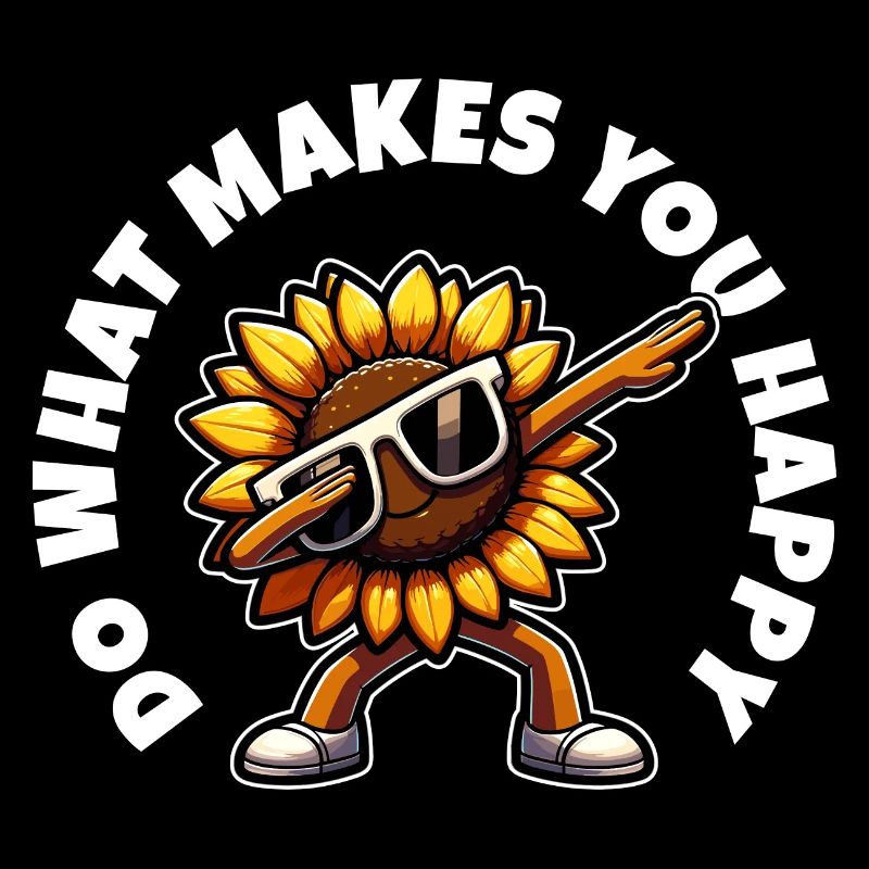 Tournesol joyeux avec pose de tamponnage