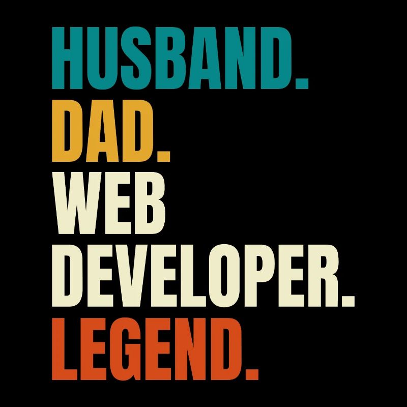 Husband Dad Web Developer Legend Retro