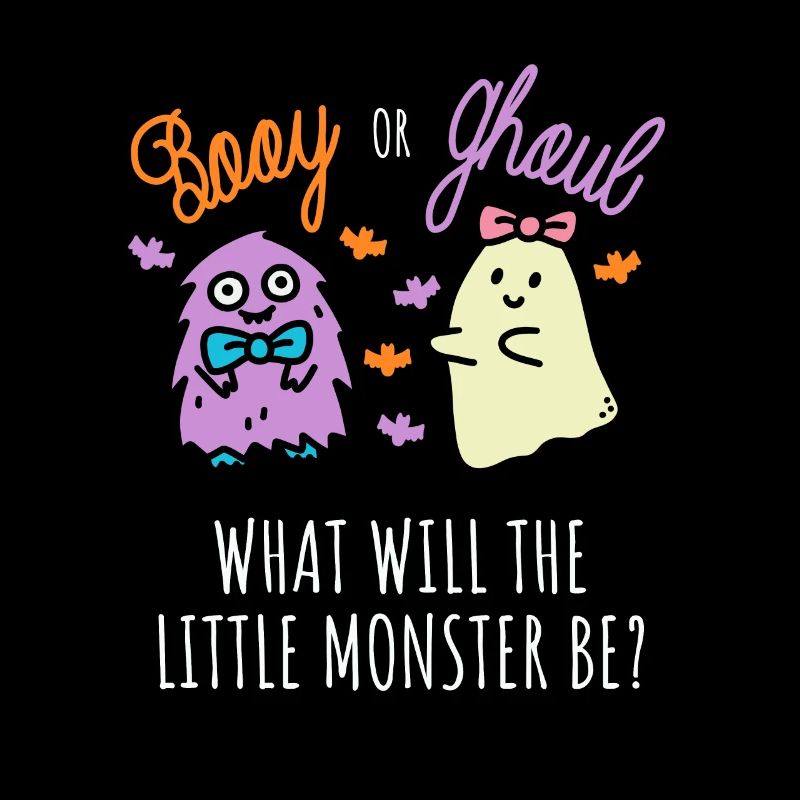 Junge oder Mädchen Monster Halloween Gender Reveal