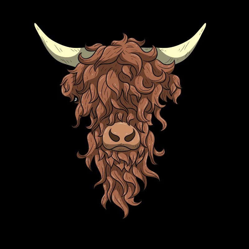 Cadeau de coiffure sauvage de vache Highland écossaise