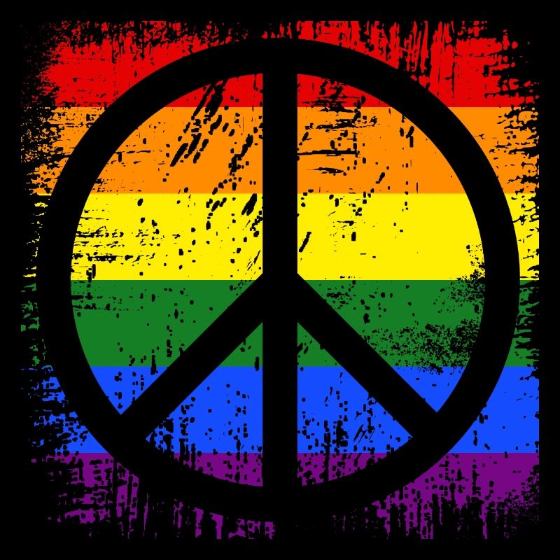 Peacezeichen Regenbogen