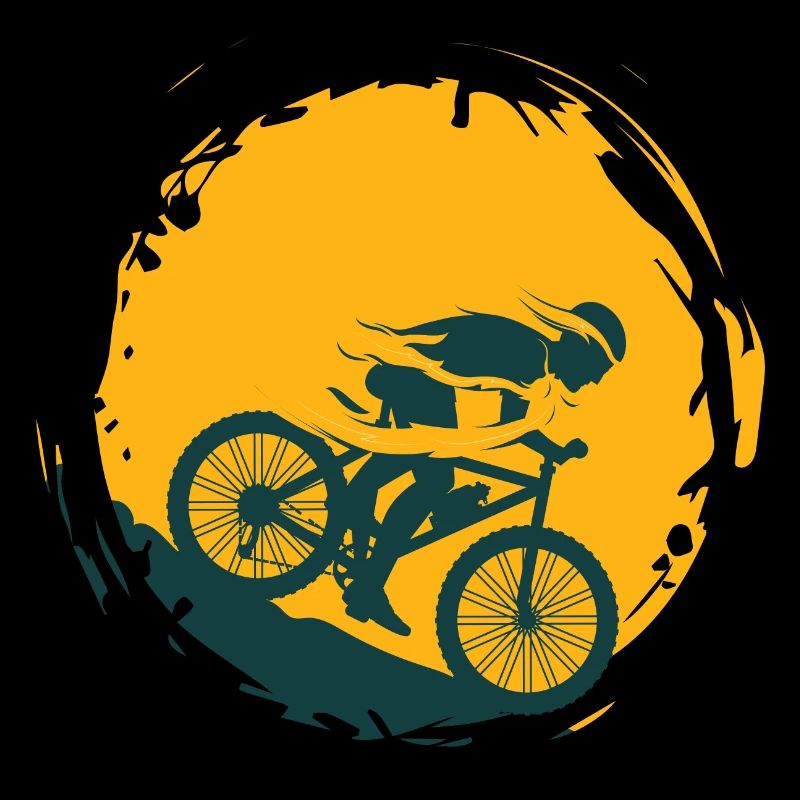 Mountain Biker avec swing t-shirt pull autocollant