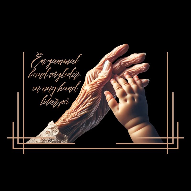 An old hand guides, a young hand trusts