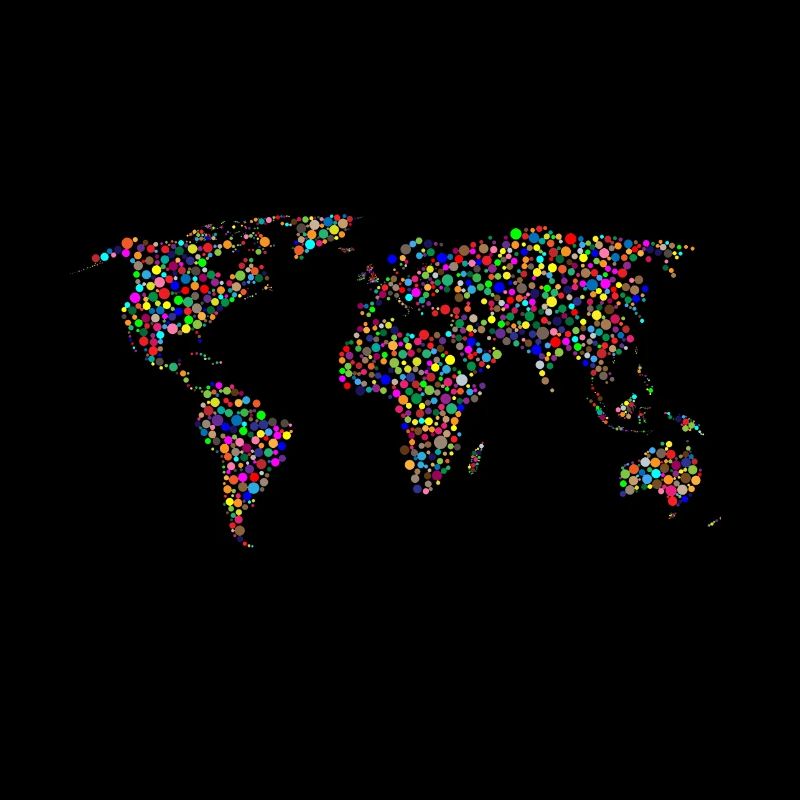 EARTH DOT : Planisphère à points