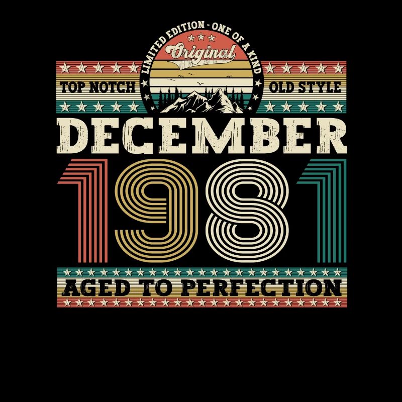 Décembre Né 1981 Cadeau de 41e anniversaire