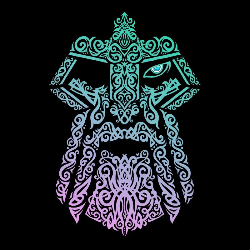 Runic pattern Viking god Odin Walhalla Viking