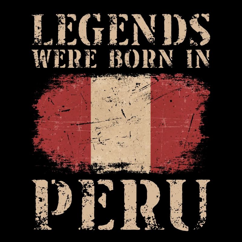 Vintage Design Drapeau Péruvien Pérou