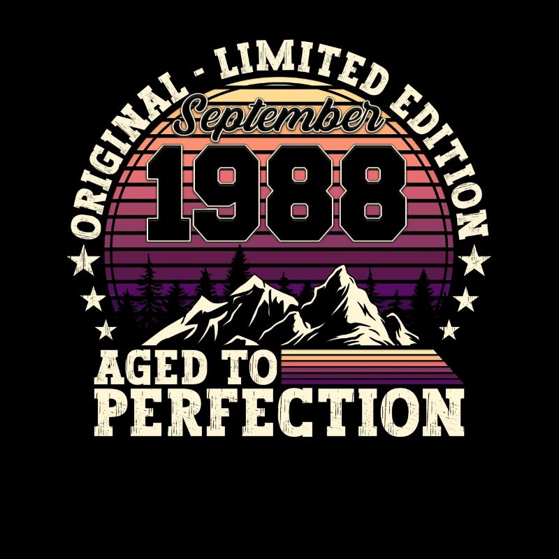 Original Septembre 1988 34th Birthday Gift