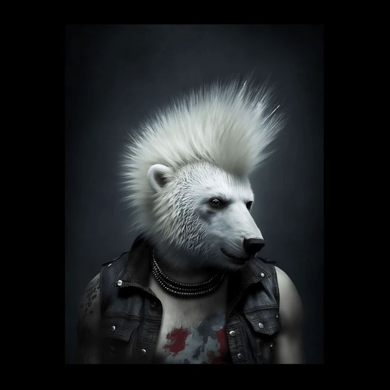 Cooler Punk Eisbär
