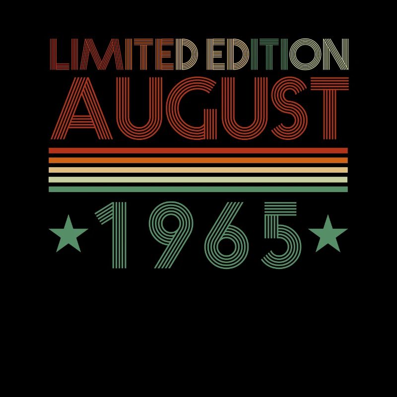 57th birthday August born 1965 Gift idea