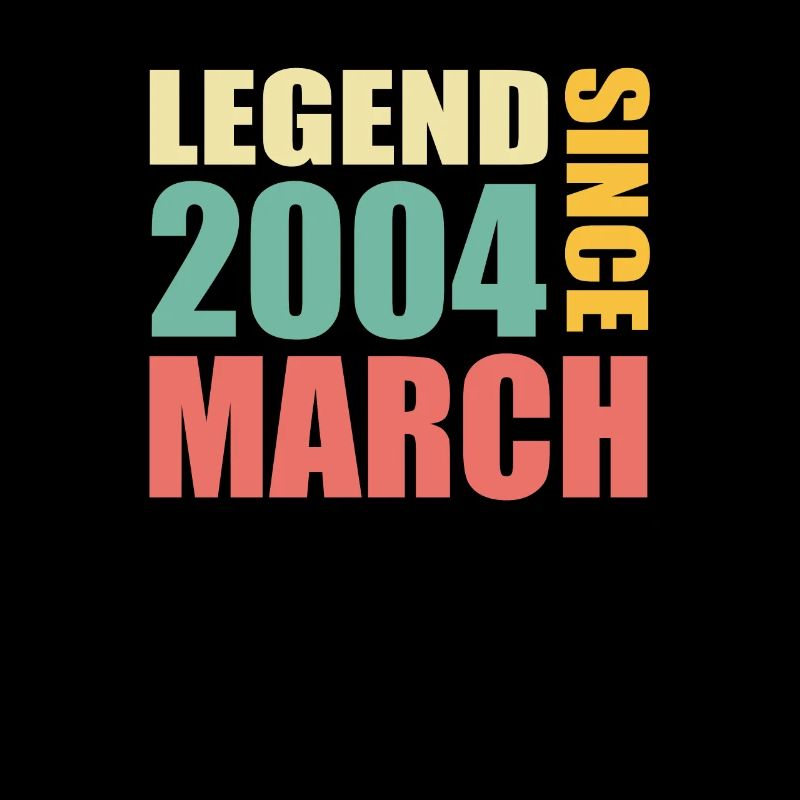 20th Birthday March Vintage 2004 Gift Idea